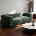 Modern Minimalist Fabric Compressed Sofa - Cube Tufted Vacuum Accent Sofa For Living Room Lumendat