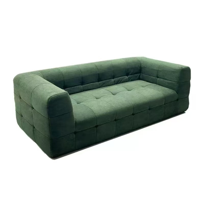 Modern Minimalist Fabric Compressed Sofa - Cube Tufted Vacuum Accent Sofa For Living Room Lumendat