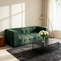 Modern Minimalist Fabric Compressed Sofa - Cube Tufted Vacuum Accent Sofa For Living Room Lumendat
