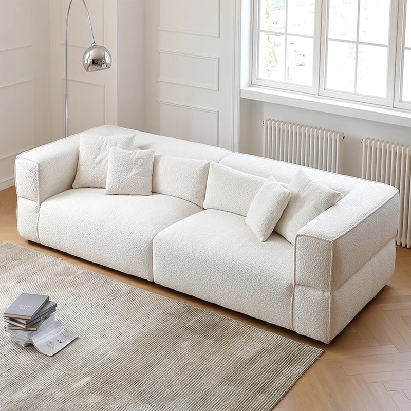 Modern Minimalist Compressed Fabric Sofa - Integrated Soft-Pack Square Accent Sofa For Living Room Lumendat
