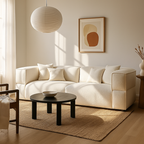 Modern Minimalist Compressed Fabric Sofa - Integrated Soft-Pack Square Accent Sofa For Living Room Lumendat