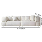 Modern Minimalist Compressed Fabric Sofa - Integrated Soft-Pack Square Accent Sofa For Living Room Lumendat