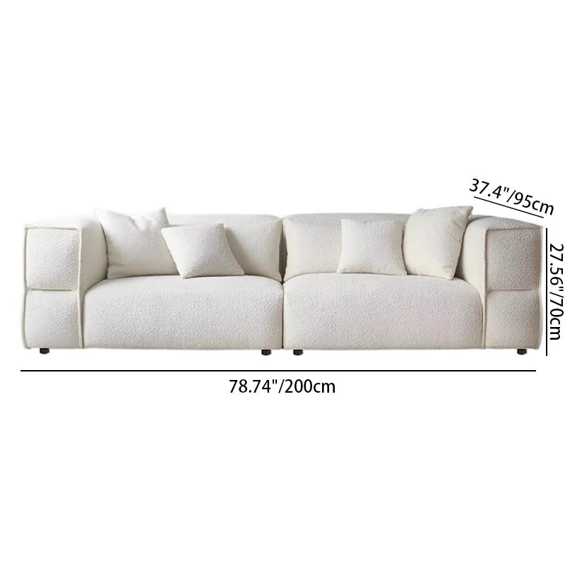 Modern Minimalist Compressed Fabric Sofa - Integrated Soft-Pack Square Accent Sofa For Living Room Lumendat