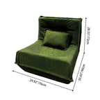 Contemporary Nordic Corduroy Compressed Single Sofa - No-Installation High-Density Sponge Accent Chair For Living Room Lumendat