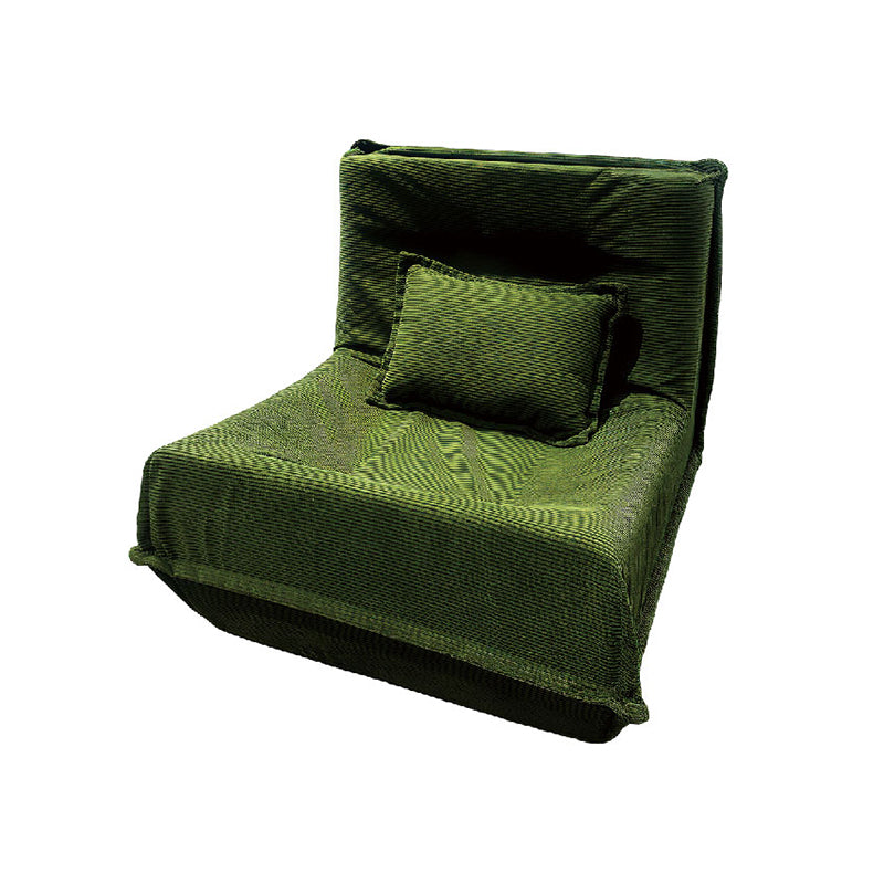 Contemporary Nordic Corduroy Compressed Single Sofa - No-Installation High-Density Sponge Accent Chair For Living Room Lumendat