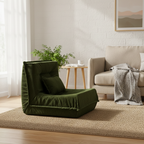 Contemporary Nordic Corduroy Compressed Single Sofa - No-Installation High-Density Sponge Accent Chair For Living Room Lumendat