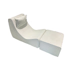 Modern Minimalist Compressed Sherpa Sofa - Wave-Shaped S-Curve Lounge Chair For Living Room Lumendat