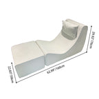 Modern Minimalist Compressed Sherpa Sofa - Wave-Shaped S-Curve Lounge Chair For Living Room Lumendat