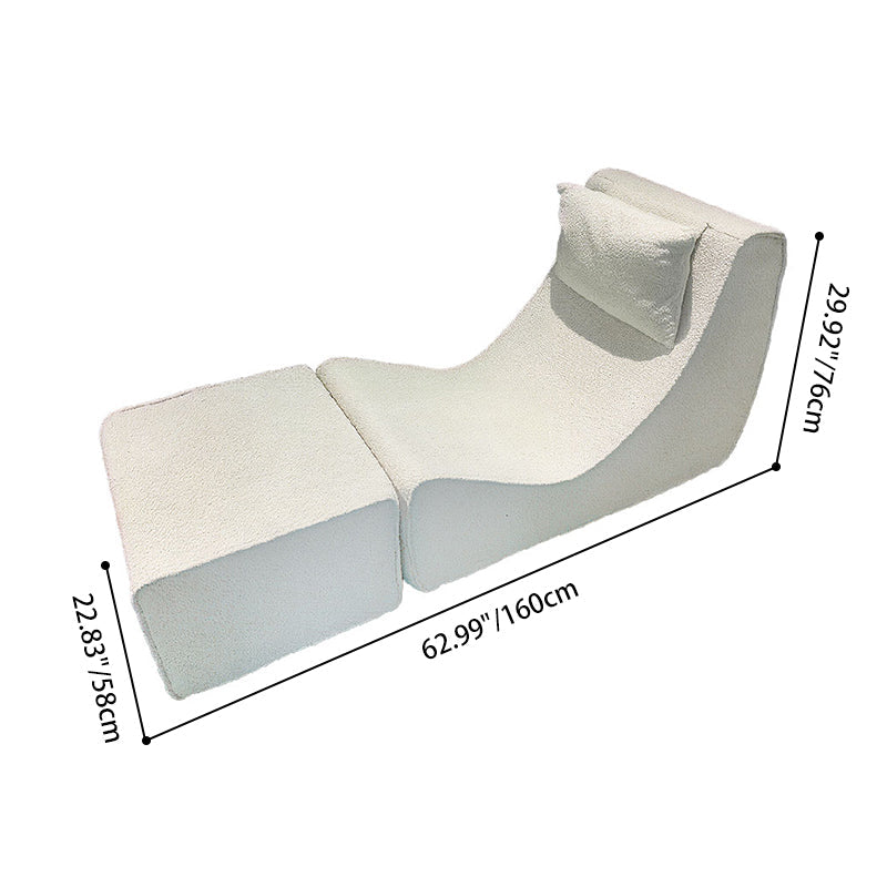 Modern Minimalist Compressed Sherpa Sofa - Wave-Shaped S-Curve Lounge Chair For Living Room Lumendat