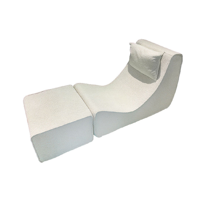 Modern Minimalist Compressed Sherpa Sofa - Wave-Shaped S-Curve Lounge Chair For Living Room Lumendat