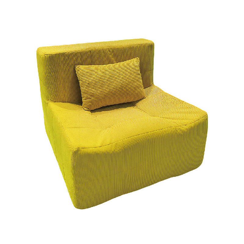Contemporary Nordic Corduroy Compressed Accent Sofa - High-Density Sponge Lazy Sofa For Living Room Lumendat