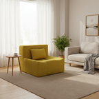 Contemporary Nordic Corduroy Compressed Accent Sofa - High-Density Sponge Lazy Sofa For Living Room Lumendat