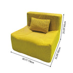 Contemporary Nordic Corduroy Compressed Accent Sofa - High-Density Sponge Lazy Sofa For Living Room Lumendat