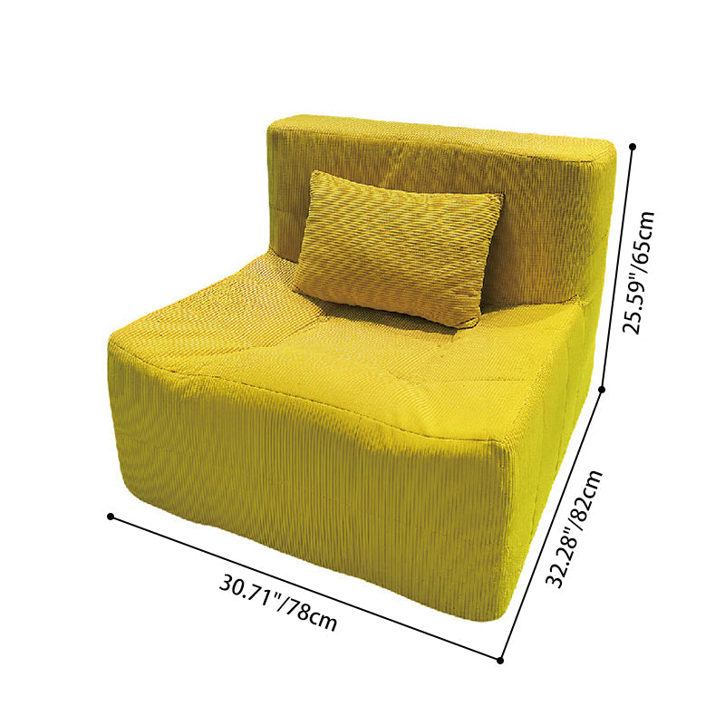 Contemporary Nordic Corduroy Compressed Accent Sofa - High-Density Sponge Lazy Sofa For Living Room Lumendat