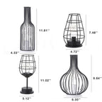 Retro Wrought Iron Wine Bottle Night Light Table Lamp Lumendat