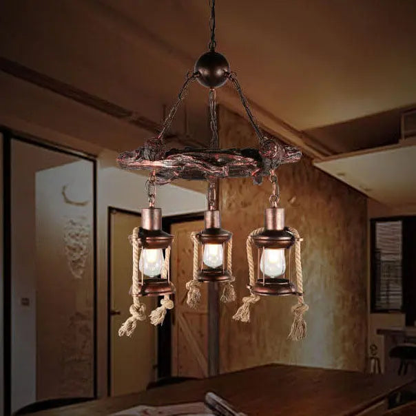 Vintage Nautical 3/7-light Metal Lantern Chandeliers modern luxury lighting fixture