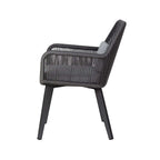 Coastal Style Outdoor Dining Chair - 1-Seater Sturdy Aluminum Frame For Outdoor Patio & Garden Lumendat