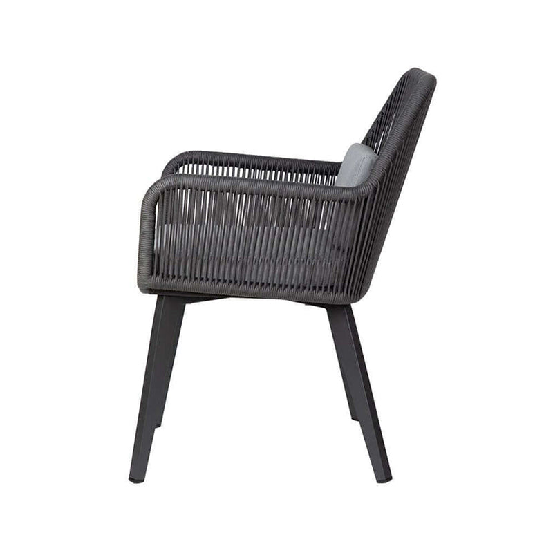 Coastal Style Outdoor Dining Chair - 1-Seater Sturdy Aluminum Frame For Outdoor Patio & Garden Lumendat