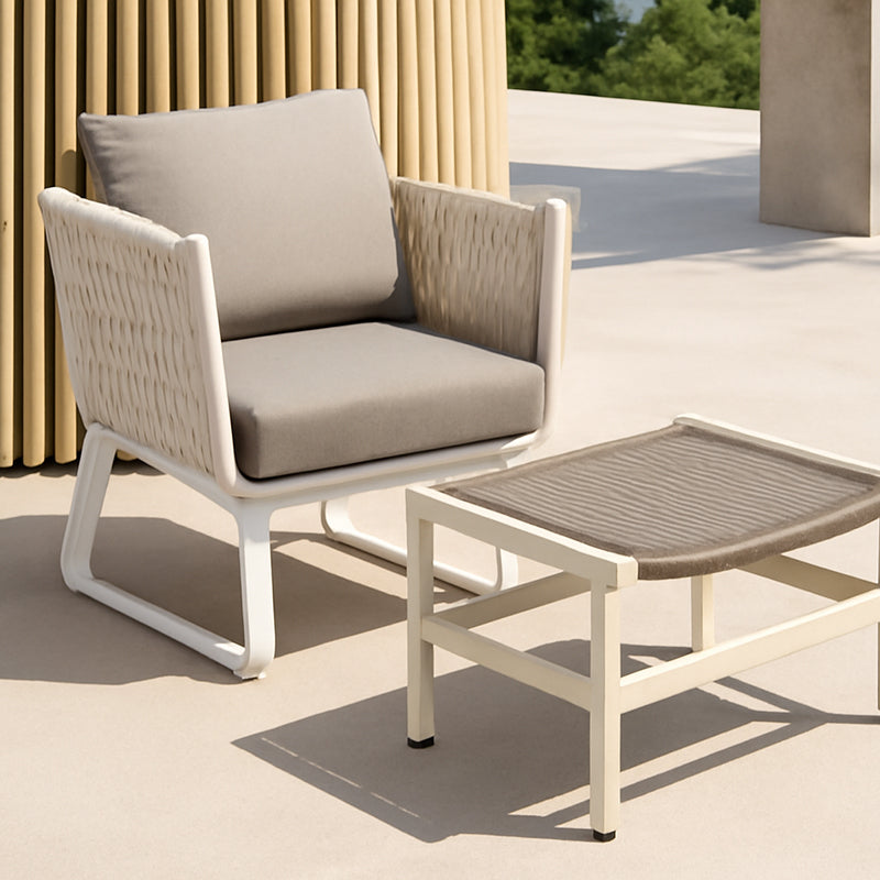 Fresh Vibe Coastal Outdoor Accent Chair - 1-Seater Weather-Resistant Outdoor Chair For Outdoor Patio & Garden Lumendat