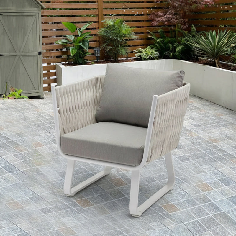 Fresh Vibe Coastal Outdoor Accent Chair - 1-Seater Weather-Resistant Outdoor Chair For Outdoor Patio & Garden Lumendat