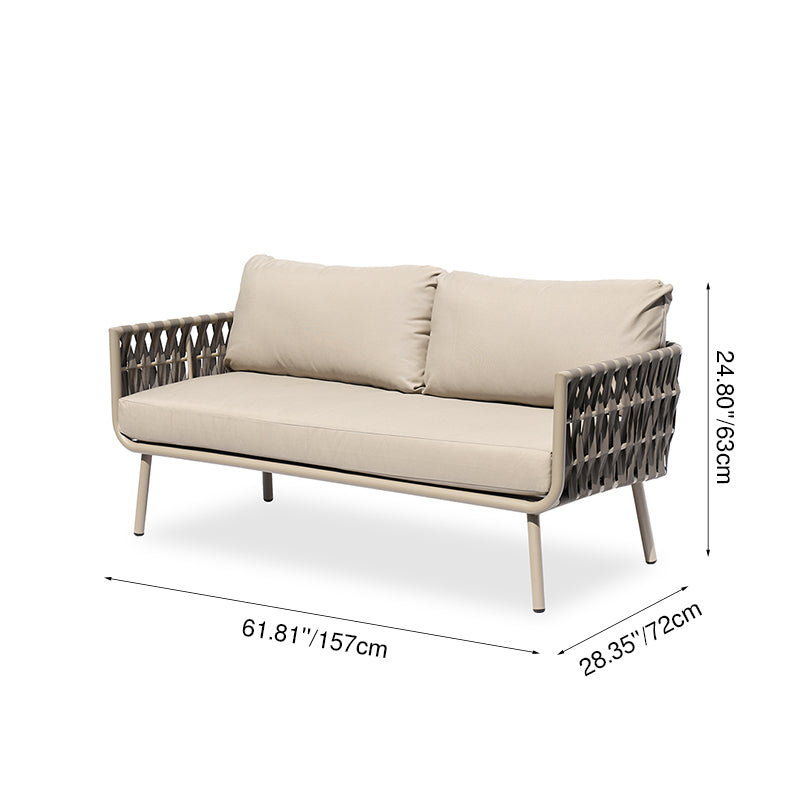 Waterproof Coastal-Inspired Aluminum Outdoor Sofa - 1/2/3-Seater For Garden & Balcony Lumendat