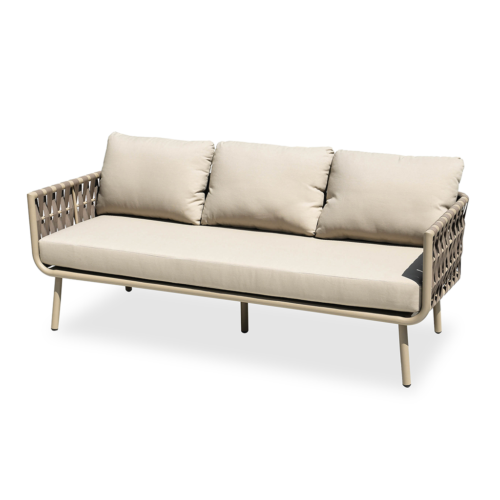 Waterproof Coastal-Inspired Aluminum Outdoor Sofa - 1/2/3-Seater For Garden & Balcony Lumendat