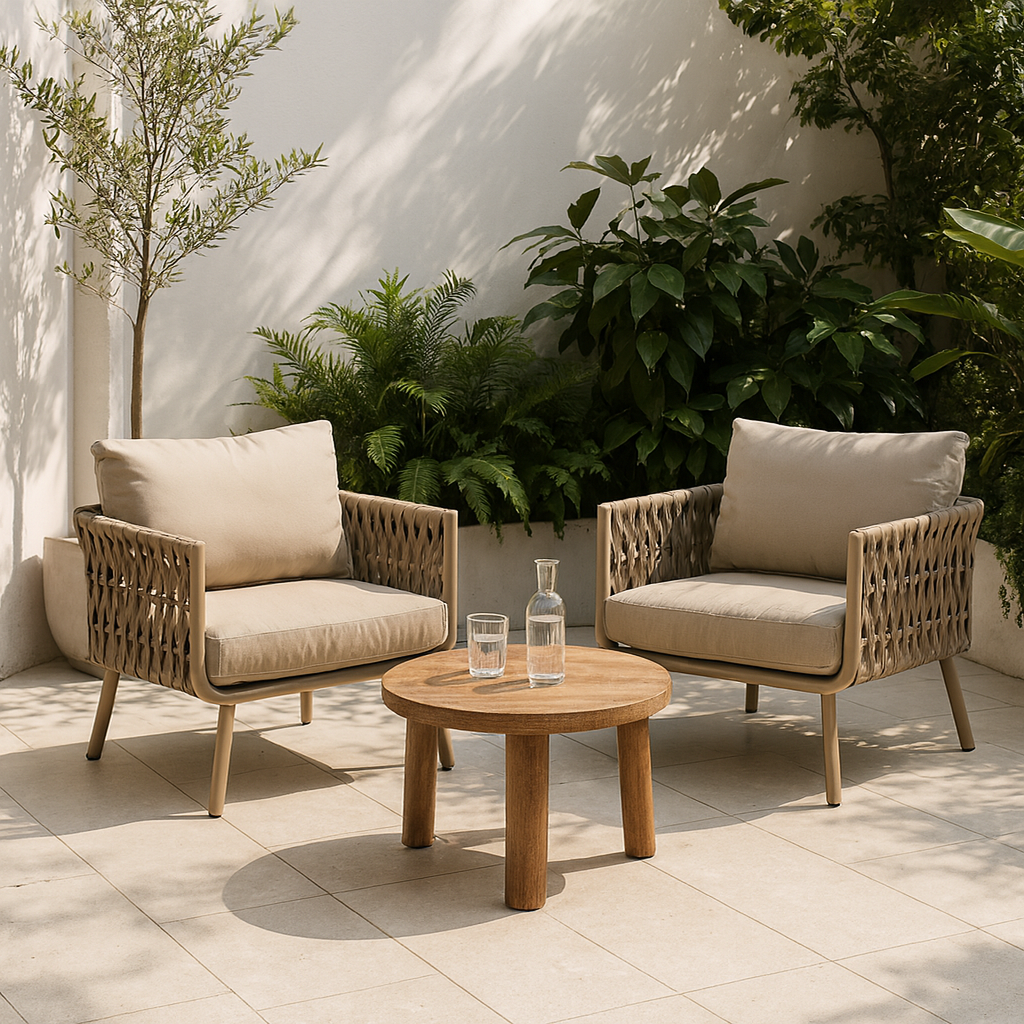 Waterproof Coastal-Inspired Aluminum Outdoor Sofa - 1/2/3-Seater For Garden & Balcony Lumendat