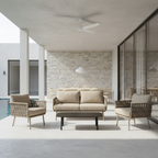 Waterproof Coastal-Inspired Aluminum Outdoor Sofa - 1/2/3-Seater For Garden & Balcony Lumendat