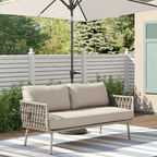 Waterproof Coastal-Inspired Aluminum Outdoor Sofa - 1/2/3-Seater For Garden & Balcony Lumendat