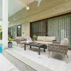 Waterproof Coastal-Inspired Aluminum Outdoor Sofa - 1/2/3-Seater For Garden & Balcony Lumendat