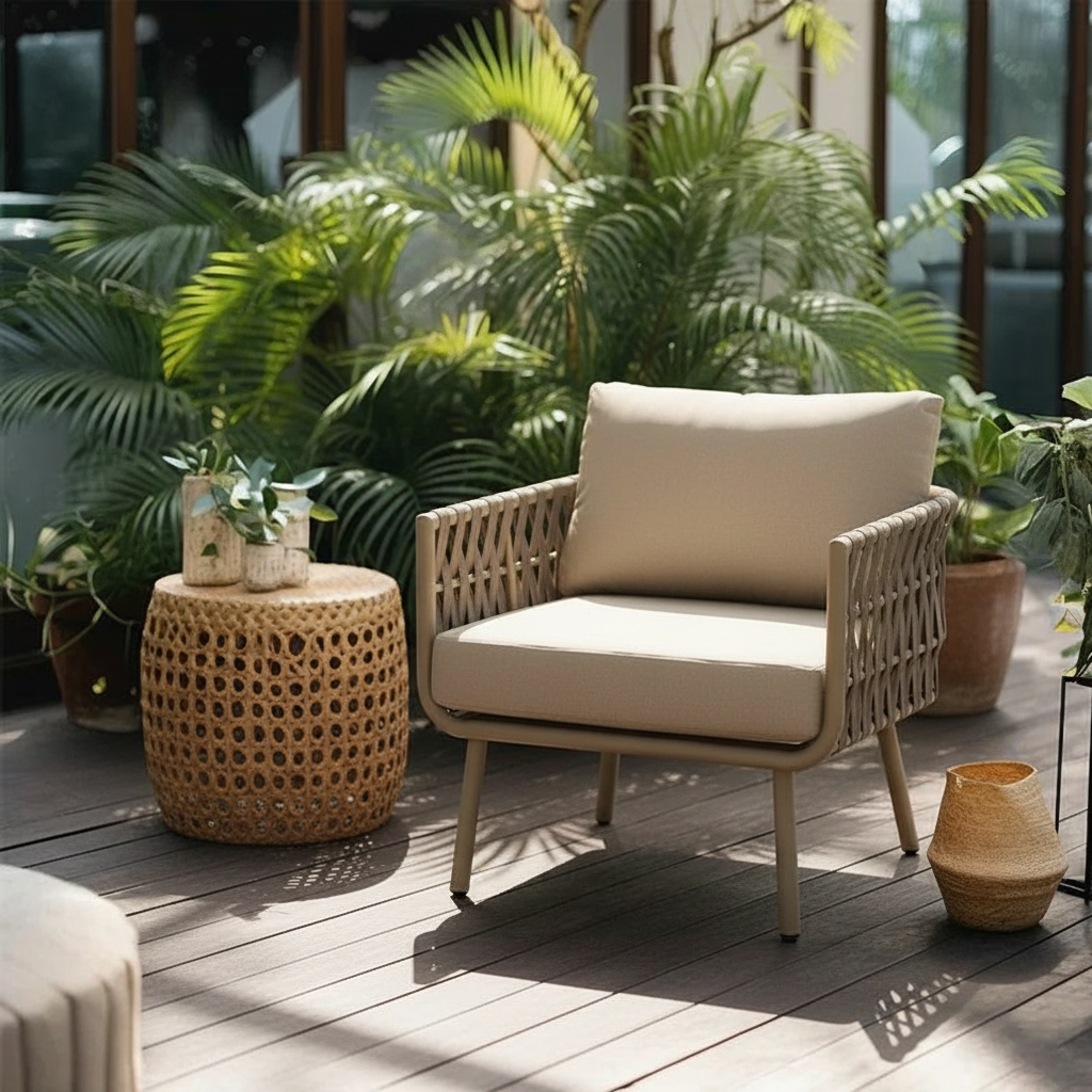 Waterproof Coastal-Inspired Aluminum Outdoor Sofa - 1/2/3-Seater For Garden & Balcony Lumendat