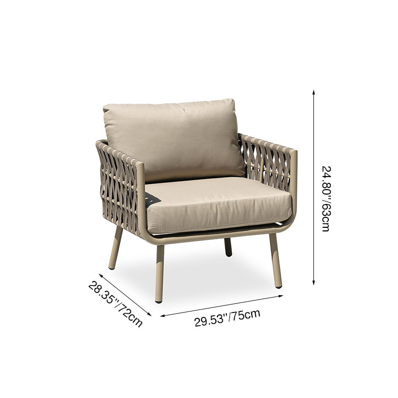 Waterproof Coastal-Inspired Aluminum Outdoor Sofa - 1/2/3-Seater For Garden & Balcony Lumendat