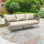 Waterproof Coastal-Inspired Aluminum Outdoor Sofa - 1/2/3-Seater For Garden & Balcony Lumendat