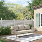 Waterproof Coastal-Inspired Aluminum Outdoor Sofa - 1/2/3-Seater For Garden & Balcony Lumendat