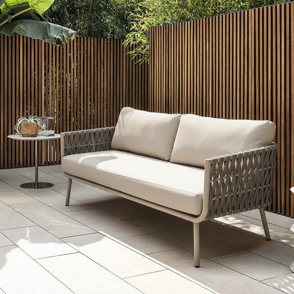 Waterproof Coastal-Inspired Aluminum Outdoor Sofa - 1/2/3-Seater For Garden & Balcony Lumendat