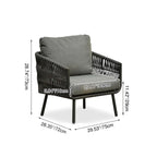 Stain-Resistant Modern Aluminum Outdoor Sofa - 1/3-Seater For Outdoor Patio & Garden Lumendat