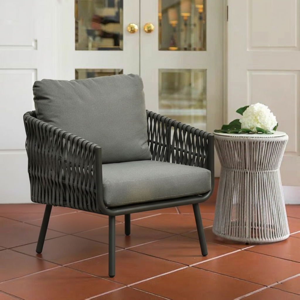 Stain-Resistant Modern Aluminum Outdoor Sofa - 1/3-Seater For Outdoor Patio & Garden Lumendat
