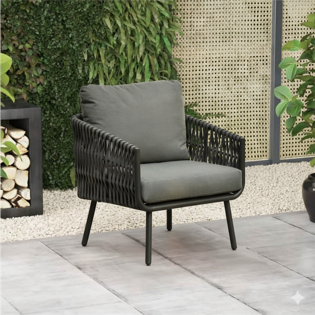 Stain-Resistant Modern Aluminum Outdoor Sofa - 1/3-Seater For Outdoor Patio & Garden Lumendat