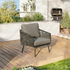 Stain-Resistant Modern Aluminum Outdoor Sofa - 1/3-Seater For Outdoor Patio & Garden Lumendat
