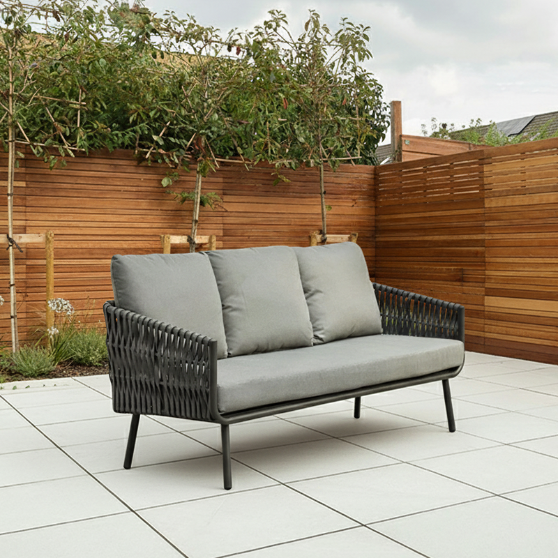 Stain-Resistant Modern Aluminum Outdoor Sofa - 1/3-Seater For Outdoor Patio & Garden Lumendat