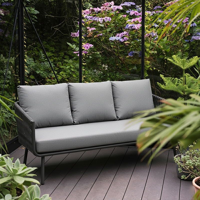 Stain-Resistant Modern Aluminum Outdoor Sofa - 1/3-Seater For Outdoor Patio & Garden Lumendat