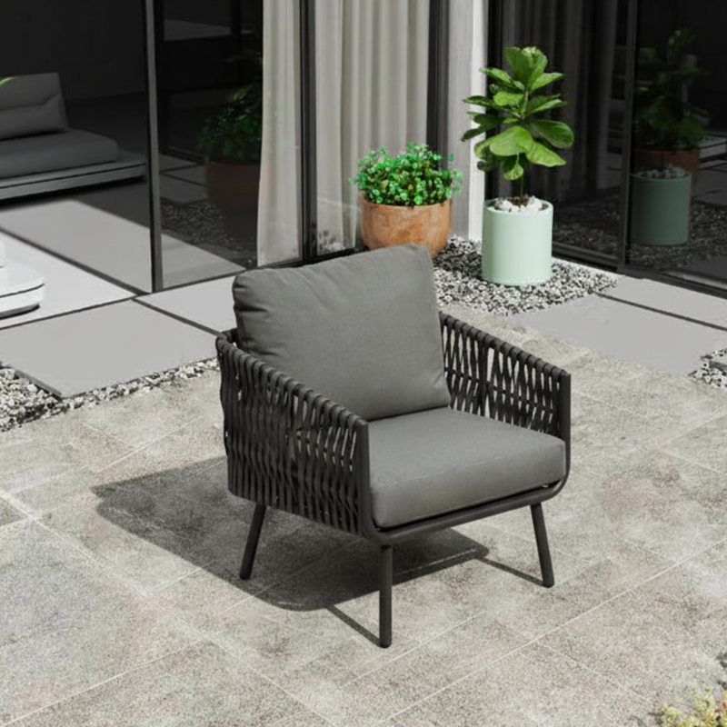 Stain-Resistant Modern Aluminum Outdoor Sofa - 1/3-Seater For Outdoor Patio & Garden Lumendat