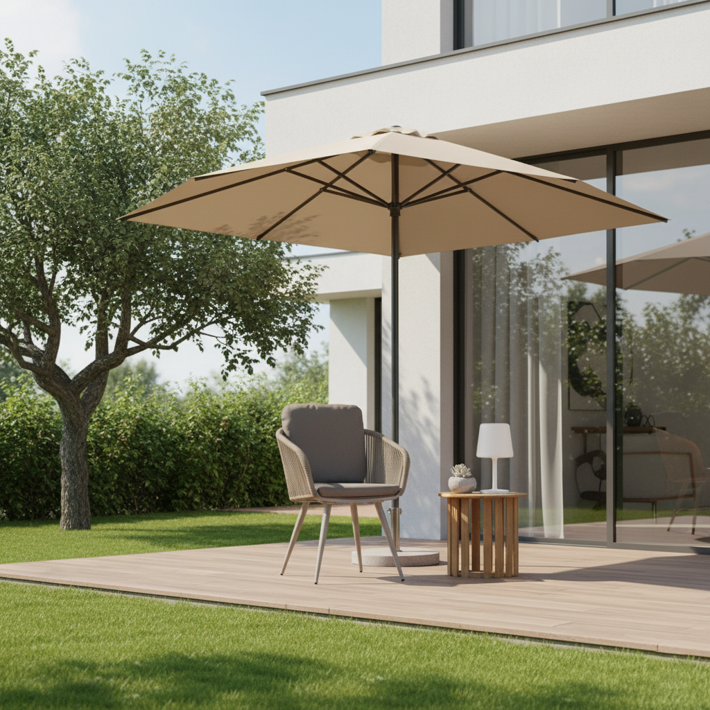 Contemporary Rope Woven Outdoor Dining Chair - Aluminum Frame Accent Armchair For Garden & Balcony Lumendat