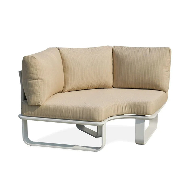 Minimalist Outdoor Teak & Aluminum Sofa - 1/2 Seater For Outdoor Patio & Garden Lumendat