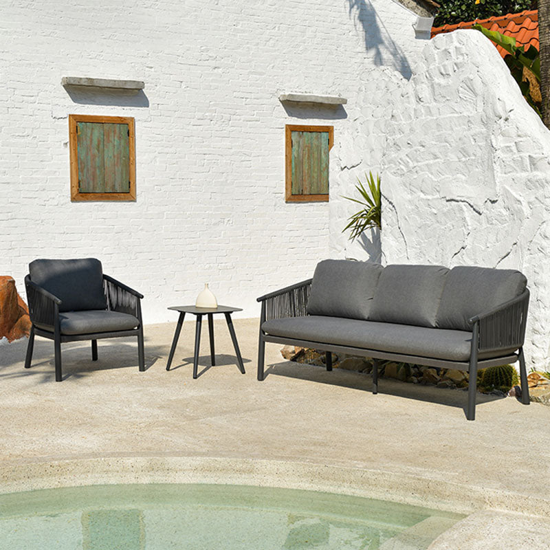 Contemporary Scandinavian Outdoor Garden Rope Sofa - 1/2/3 Seater For Balcony & Outdoor Patio Lumendat