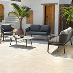 Contemporary Scandinavian Outdoor Garden Rope Sofa - 1/2/3 Seater For Balcony & Outdoor Patio Lumendat