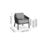 Contemporary Scandinavian Outdoor Garden Rope Sofa - 1/2/3 Seater For Balcony & Outdoor Patio Lumendat