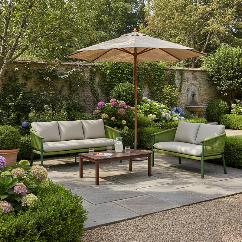 Contemporary Scandinavian Outdoor Garden Rope Sofa - 1/2/3 Seater For Balcony & Outdoor Patio Lumendat