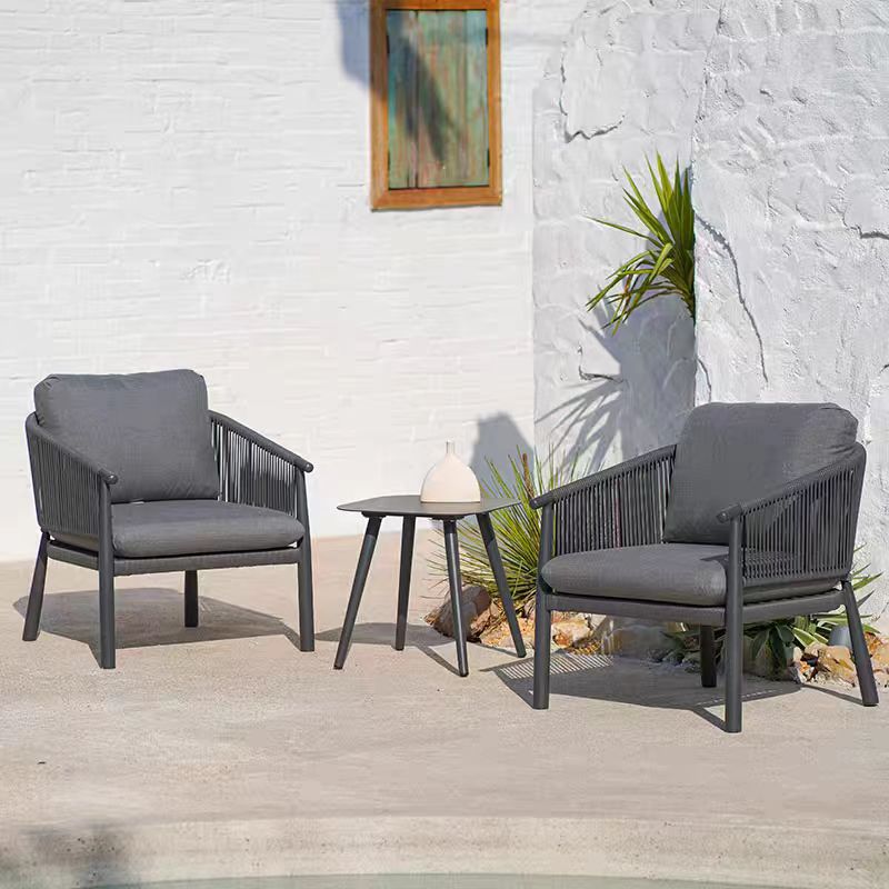 Contemporary Scandinavian Outdoor Garden Rope Sofa - 1/2/3 Seater For Balcony & Outdoor Patio Lumendat