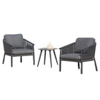 Contemporary Scandinavian Outdoor Garden Rope Sofa - 1/2/3 Seater For Balcony & Outdoor Patio Lumendat